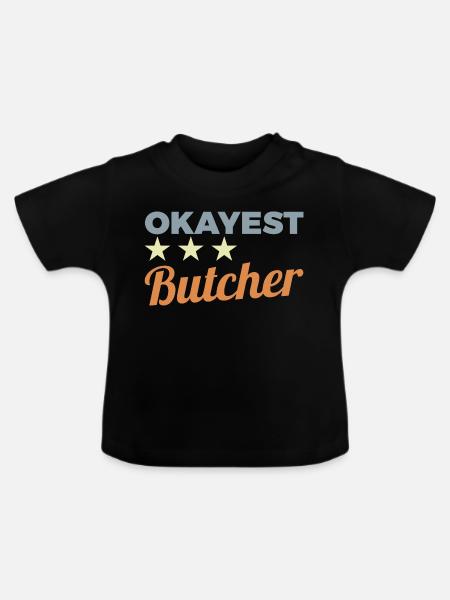 Durchschnittlicher Metzger - Baby Bio-T-Shirt mit Rundhals - Schwarz