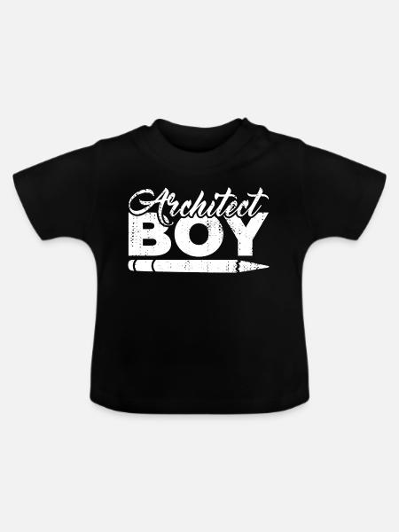 Architekt Junge - Baby Bio-T-Shirt mit Rundhals - Schwarz