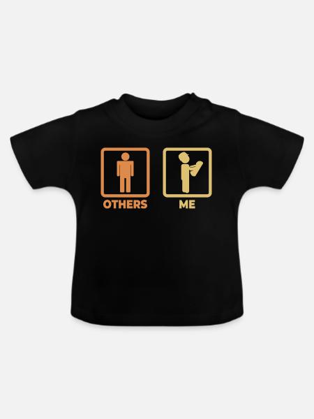Architekt Strichmännchen - Baby Bio-T-Shirt mit Rundhals - Schwarz