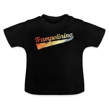 Vintage Trampolinspringen - Baby Bio-T-Shirt mit Rundhals - Schwarz - Vorne