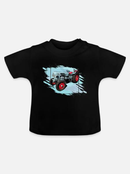 Der Tiger EM 235 - Baby Bio-T-Shirt mit Rundhals - Schwarz