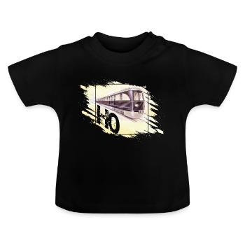 Model Railway Gauge H0 Design - Baby Organic T-Shirt with Round Neck - black - Front