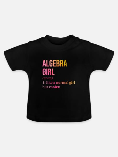 Algebra Algebra Algebra - Baby Bio-T-Shirt mit Rundhals - Schwarz
