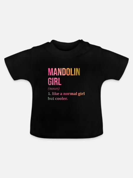 Mandolin Mandolin Mandolin - Baby Bio-T-Shirt mit Rundhals - Schwarz