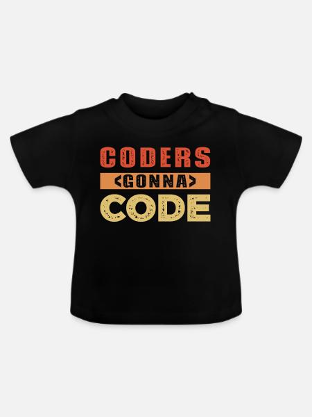 Entwickler Spruch - Baby Bio-T-Shirt mit Rundhals - Schwarz
