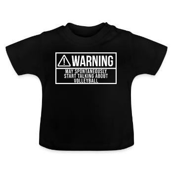 volley-ball - T-shirt bio col rond Bébé - noir - Devant