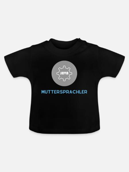 Muttersprachler: JavaScript Edition - Baby Bio-T-Shirt mit Rundhals - Schwarz