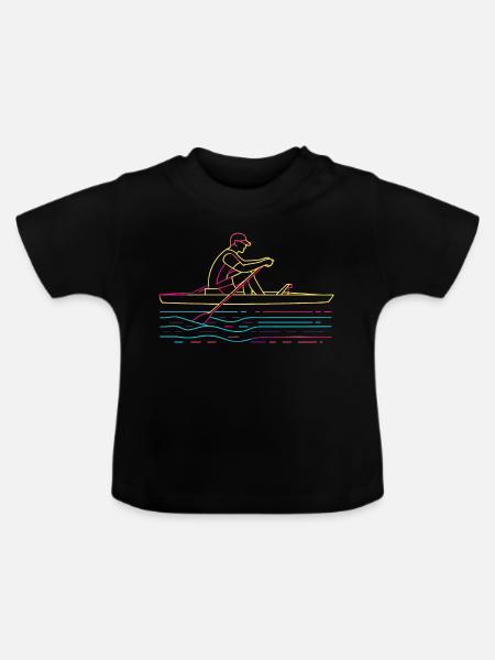 Rudern Steamwave - Baby Bio-T-Shirt mit Rundhals - Schwarz