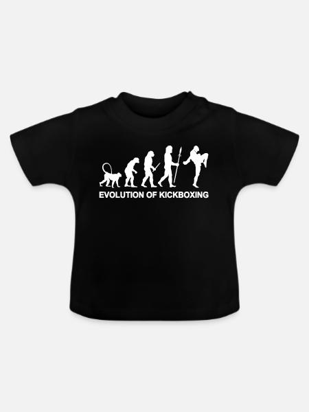 Entwicklung des Kickboxens - Baby Bio-T-Shirt mit Rundhals - Schwarz