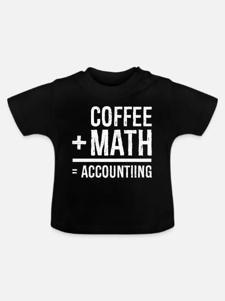 coffee math accounting - Baby Bio-T-Shirt mit Rundhals - Schwarz