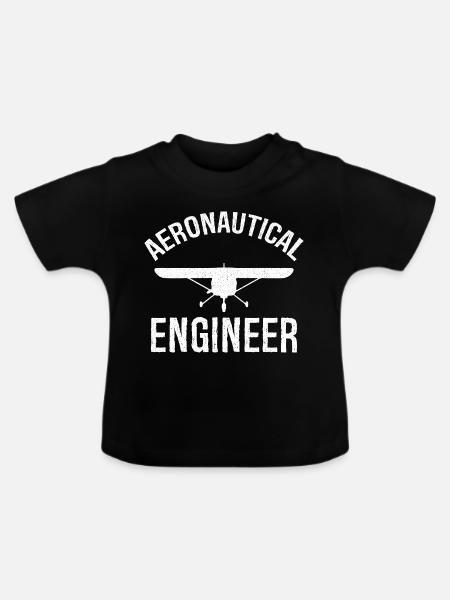 Aeronautical Engineer - Baby Bio-T-Shirt mit Rundhals - Schwarz