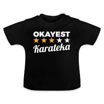 Average Karateka - Baby Organic T-Shirt with Round Neck - black - Front