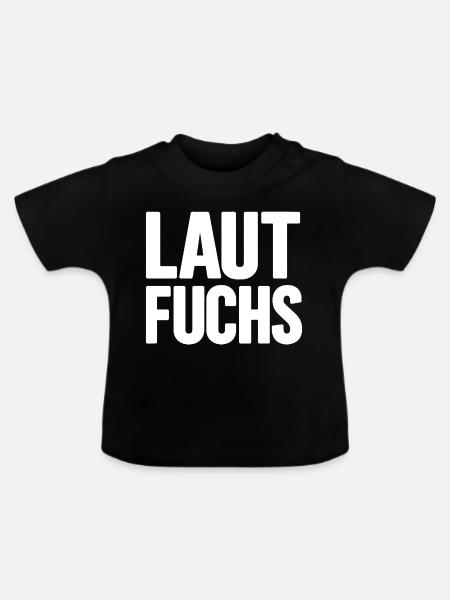 LAUTFUCHS - Baby Bio-T-Shirt mit Rundhals - Schwarz