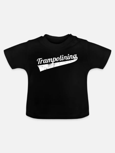 Lustiges Trampolinspringen - Baby Bio-T-Shirt mit Rundhals - Schwarz