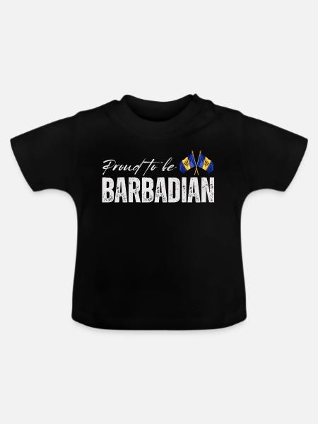 Barbados Pride, Barbados Flagge - Baby Bio-T-Shirt mit Rundhals - Schwarz