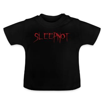 Baby doesn't sleep through the night - Baby Organic T-Shirt with Round Neck - black - Front