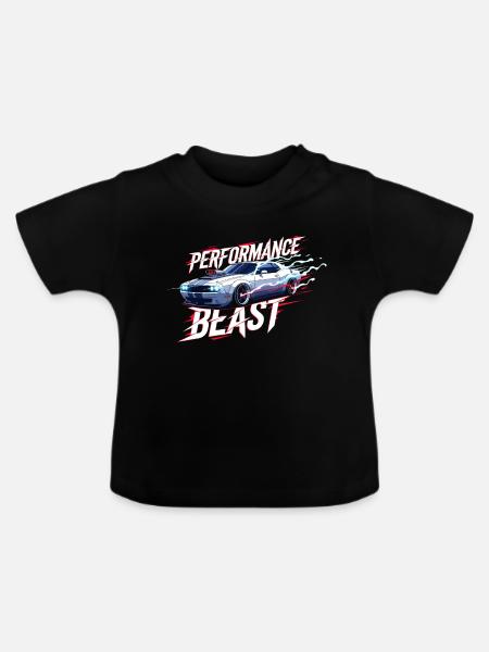 Muscle Car Performance Design - Baby Bio-T-Shirt mit Rundhals - Schwarz