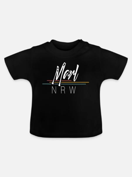 Marl - Baby Bio-T-Shirt mit Rundhals - Schwarz