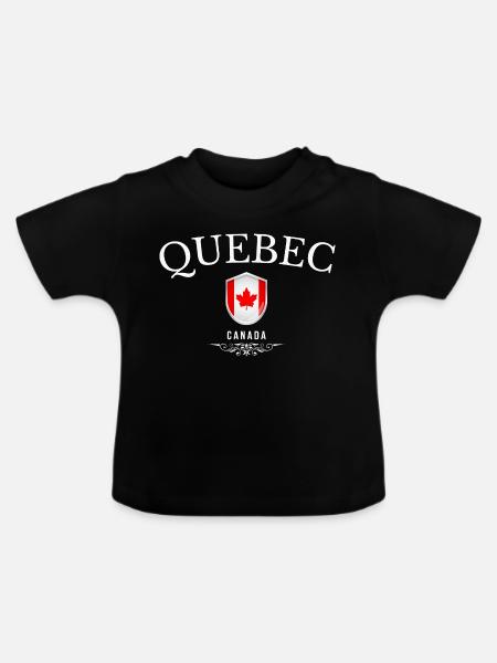 Quebec Kanada, Souvenir Quebec - Baby Bio-T-Shirt mit Rundhals - Schwarz