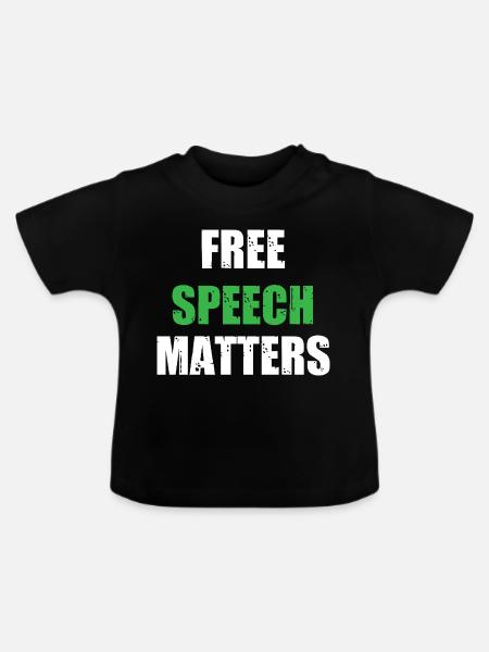 Redefreiheit Zählt - Baby Bio-T-Shirt mit Rundhals - Schwarz
