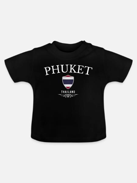 Phuket, Thailand, Phuket-Souvenir - Baby Bio-T-Shirt mit Rundhals - Schwarz