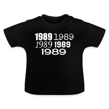 1989 - Baby Bio-T-Shirt mit Rundhals - Schwarz - Vorne