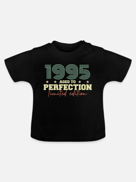 1995 - Baby Bio-T-Shirt mit Rundhals - Schwarz