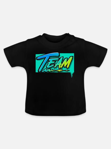 Team - Baby Bio-T-Shirt mit Rundhals - Schwarz