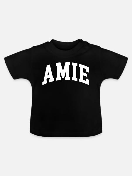 Amie - Baby Bio-T-Shirt mit Rundhals - Schwarz