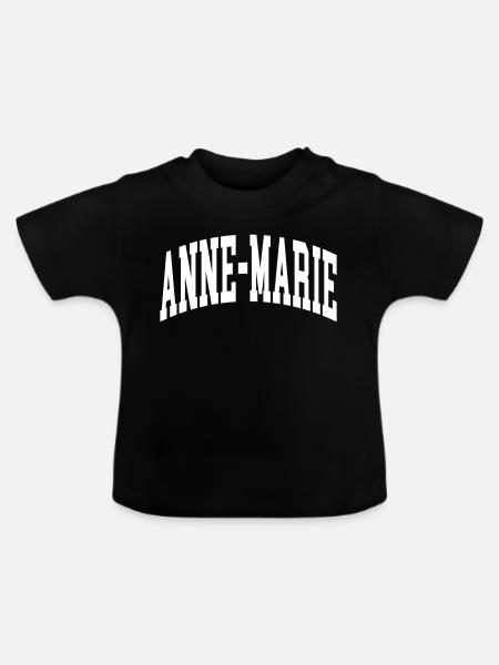 Anne-Marie - Baby Bio-T-Shirt mit Rundhals - Schwarz