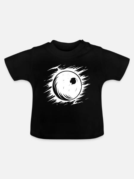 Bowlingkugel Zeichnung - Baby Bio-T-Shirt mit Rundhals - Schwarz