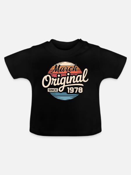Legendär seit märz 1978 - Baby Bio-T-Shirt mit Rundhals - Schwarz
