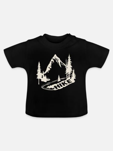 Hiking Trail [White] - Baby Bio-T-Shirt mit Rundhals - Schwarz