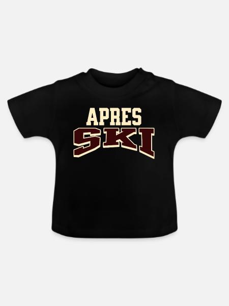 Apres Ski - Baby Bio-T-Shirt mit Rundhals - Schwarz