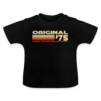 1975 - Baby Bio-T-Shirt mit Rundhals - Schwarz - Vorne