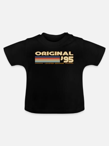1995 - Baby Bio-T-Shirt mit Rundhals - Schwarz