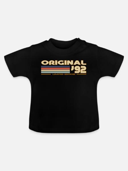 1992 - Baby Bio-T-Shirt mit Rundhals - Schwarz