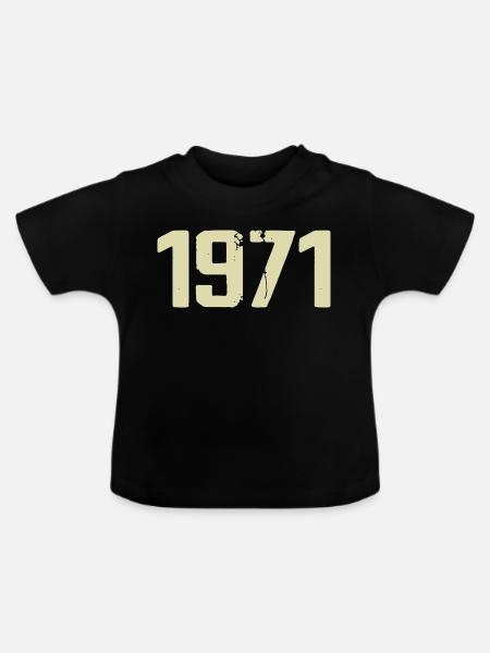 Jubiläum 1971 - Baby Bio-T-Shirt mit Rundhals - Schwarz