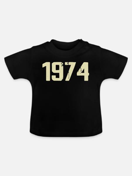 Jubiläum 1974 - Baby Bio-T-Shirt mit Rundhals - Schwarz