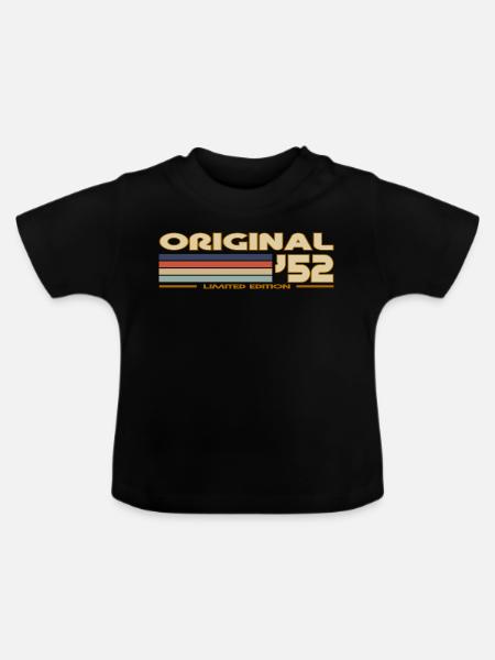 1952 - Baby Bio-T-Shirt mit Rundhals - Schwarz