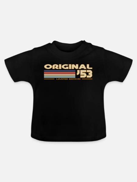1953 - Baby Bio-T-Shirt mit Rundhals - Schwarz