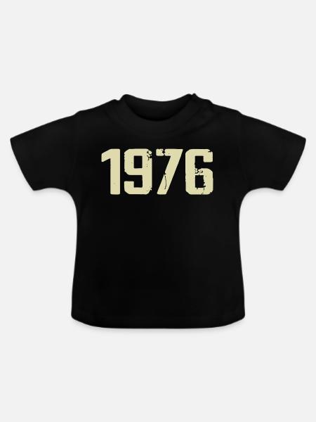 Jubiläum 1976 - Baby Bio-T-Shirt mit Rundhals - Schwarz