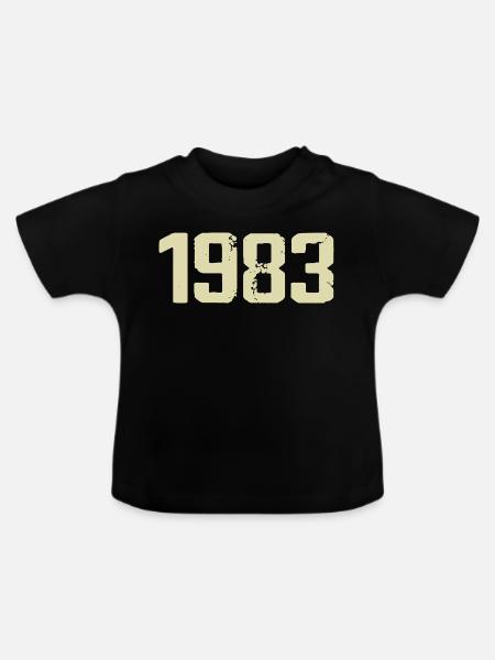 Jubiläum 1983 - Baby Bio-T-Shirt mit Rundhals - Schwarz