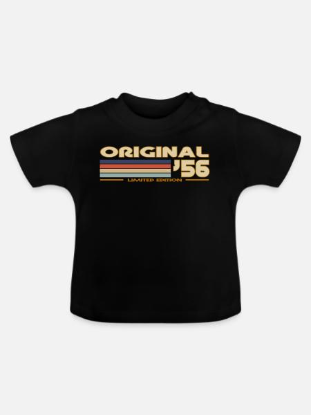1956 - Baby Bio-T-Shirt mit Rundhals - Schwarz
