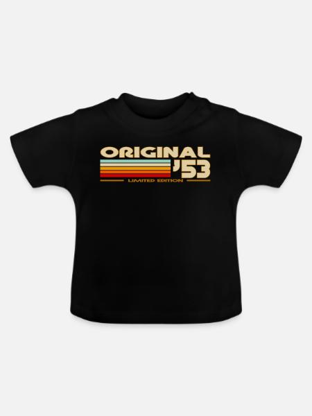 1953 - Baby Bio-T-Shirt mit Rundhals - Schwarz