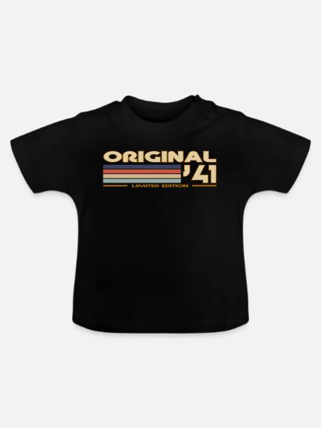 1941 - Baby Bio-T-Shirt mit Rundhals - Schwarz