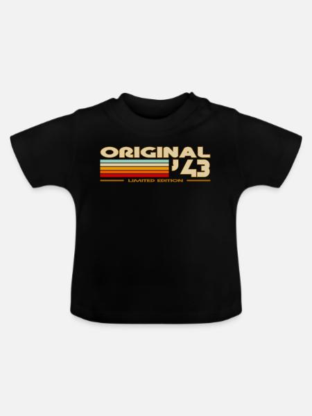1943 - Baby Bio-T-Shirt mit Rundhals - Schwarz