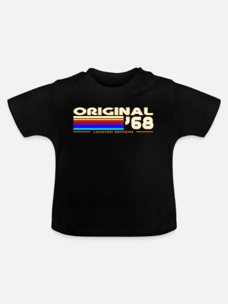 1968 - Baby Bio-T-Shirt mit Rundhals - Schwarz