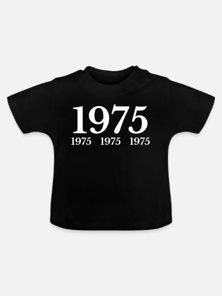 1975 - Baby Bio-T-Shirt mit Rundhals - Schwarz