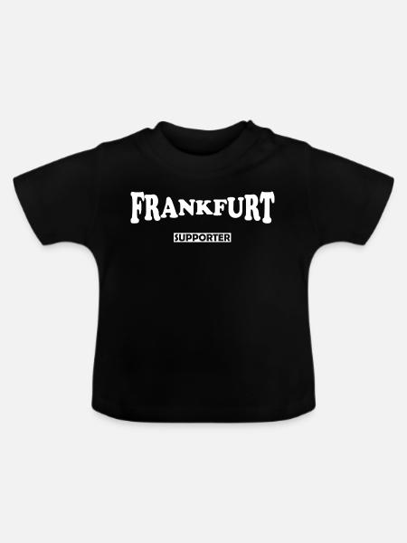 Frankfurter Fans - Baby Bio-T-Shirt mit Rundhals - Schwarz